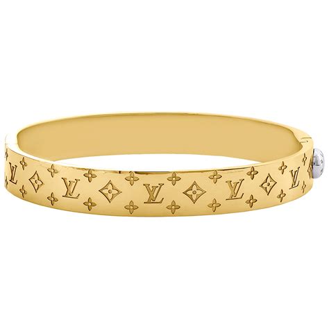 lv monogram bracelet gold|louis vuitton monogram cuff bracelet.